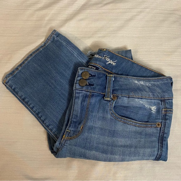 American Eagle Outfitters Artist Light Blue Jeans Size 6 - Picture 6 of 6